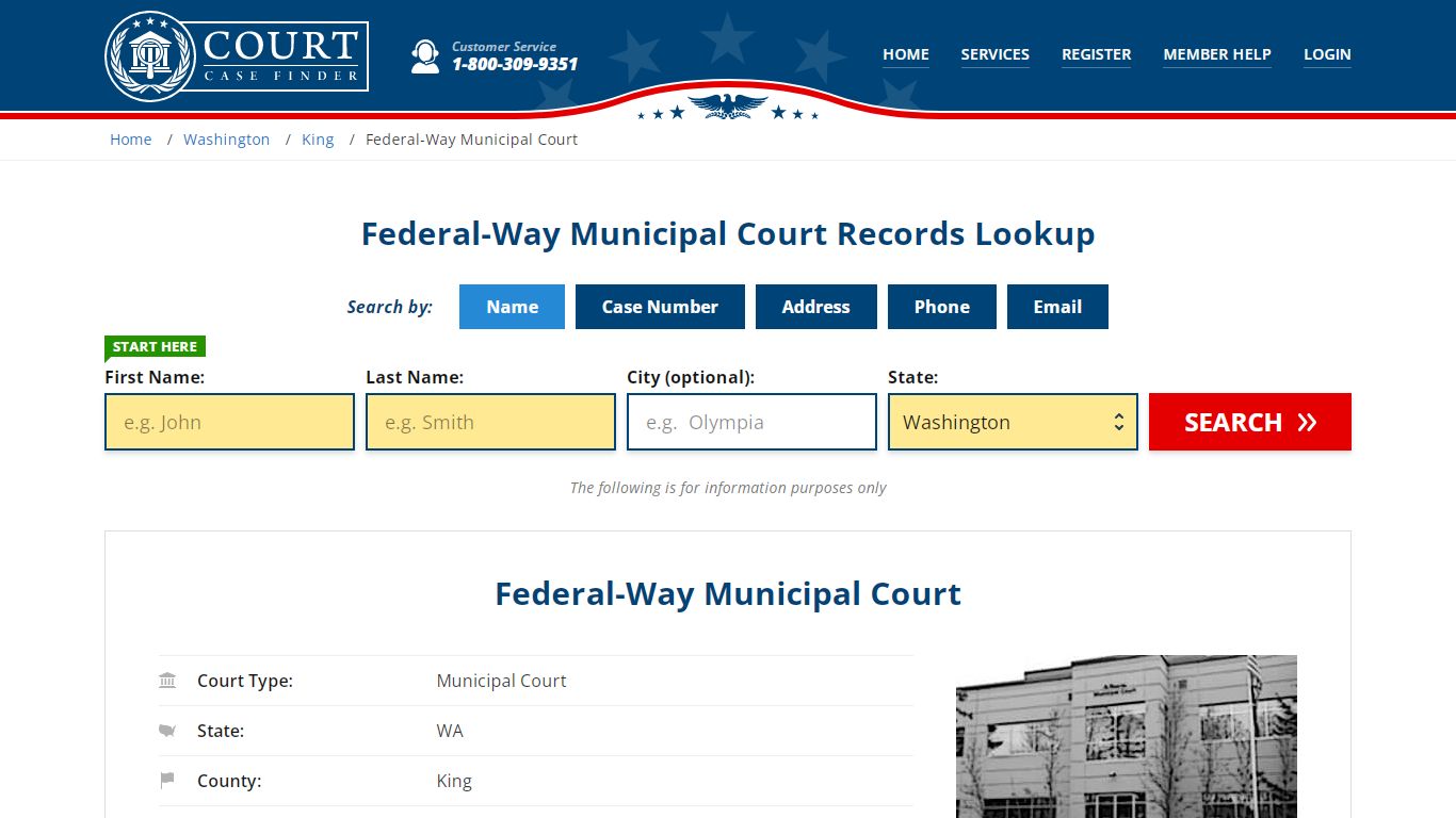 Federal-Way Municipal Court Records Lookup - CourtCaseFinder.com